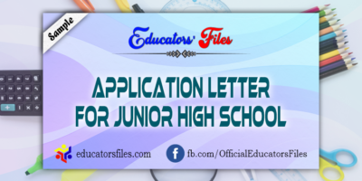 application letter for junior high schook