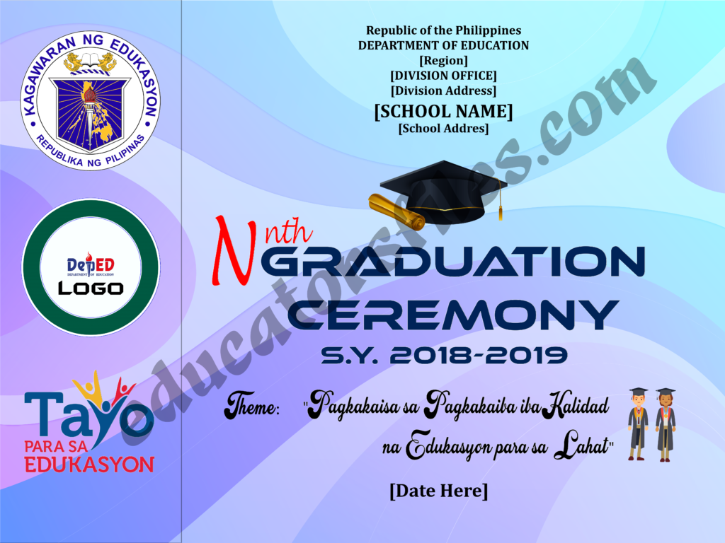 Completion Rites & Graduation Program Tarpaulin Layouts