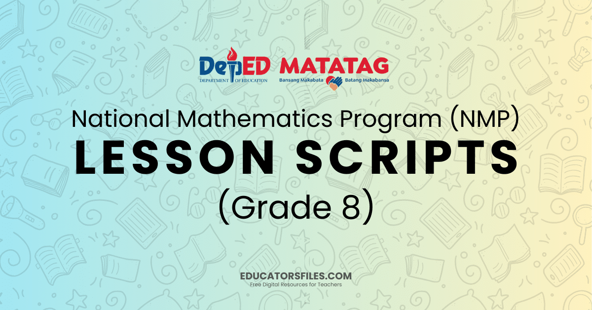 NMP Lesson Scripts Grade 8 » Educators' Files