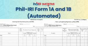 Phil-IRI Form 1A and 1B